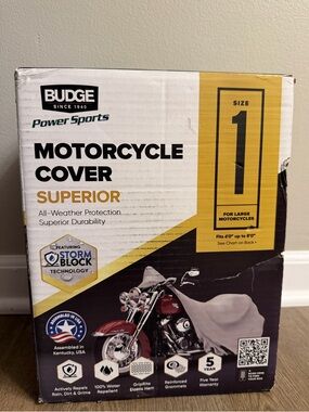 Budge Motorcycle Cover Size 1 Large